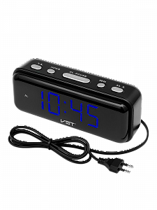 Часы электронные настольные от сети с будильником VST 738-5 Синие